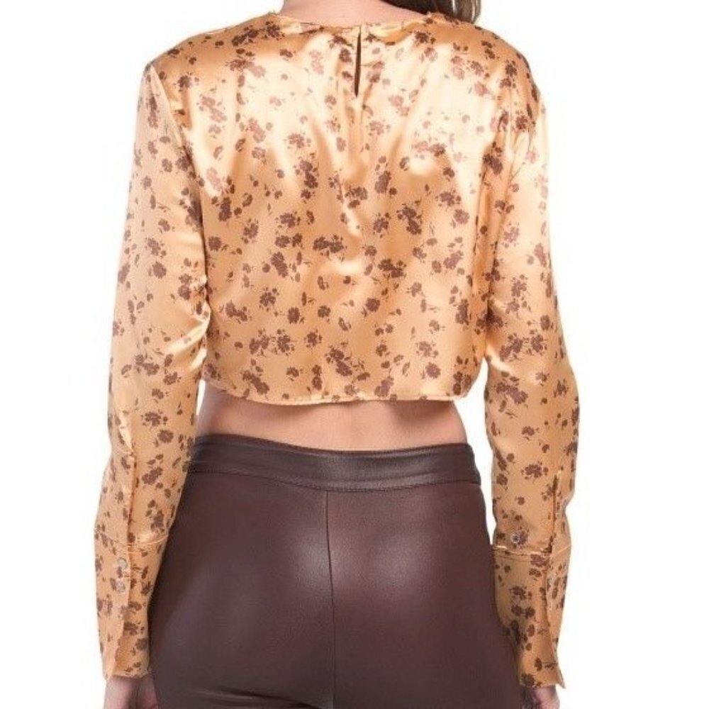 ZARA Long Sleeve Cropped Top Women Size XS - Picture 4 of 12